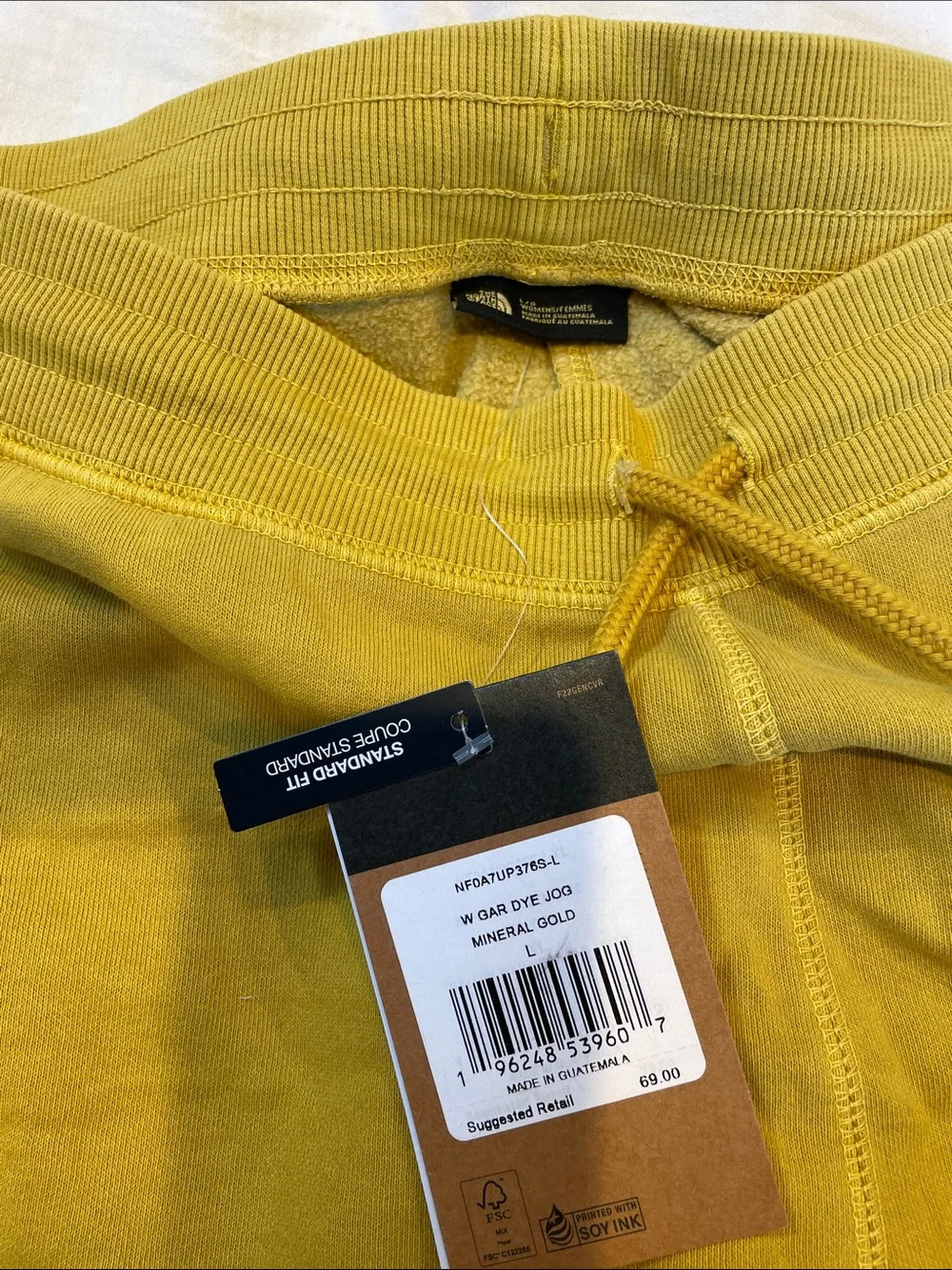 The North Face Men's Mustard Yellow Jogger Sweatpants